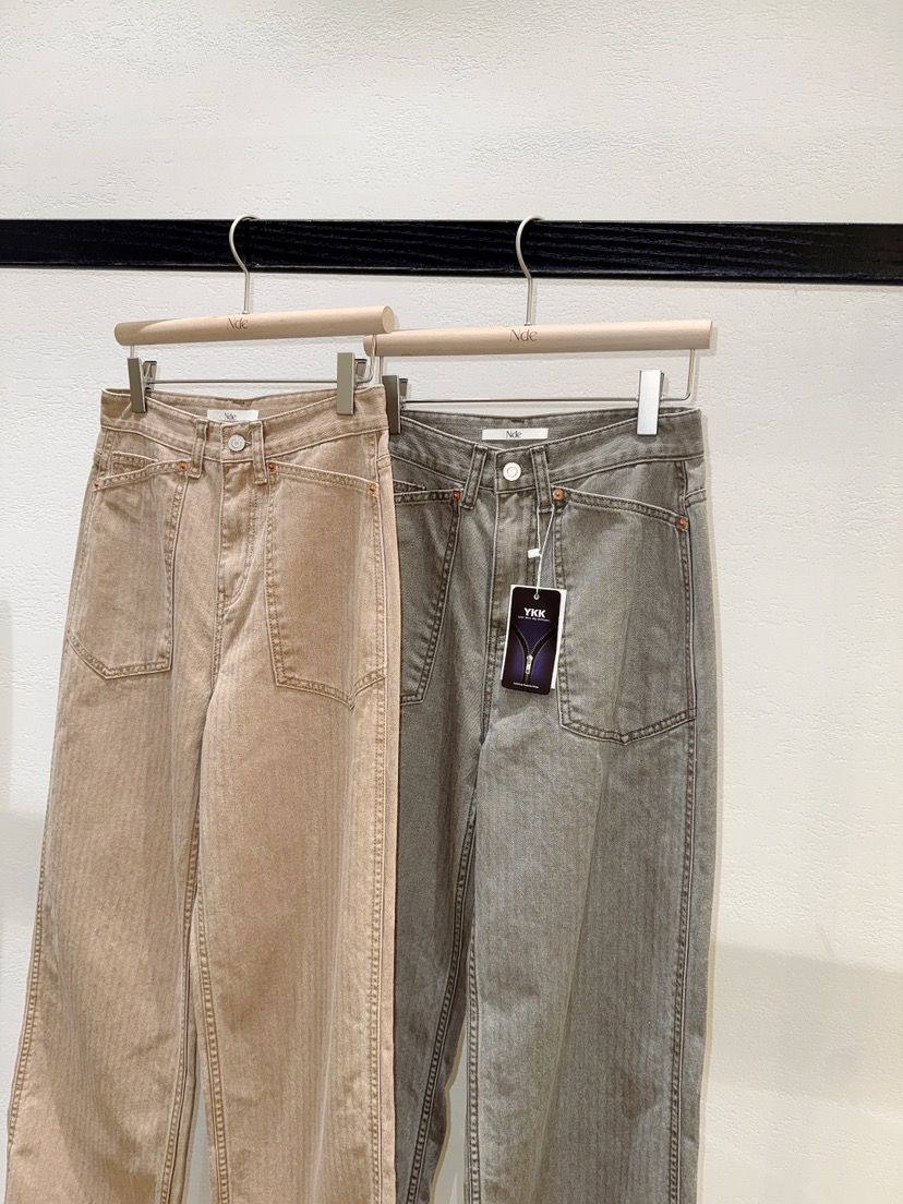 NDE韓國直郵女裝新品熱賣時尚真品人氣26春夏牛仔褲口袋工裝BOHEME_NDE牛仔褲