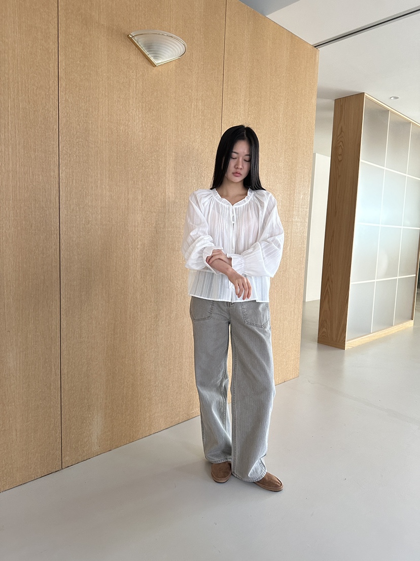 NDE韓國直郵女裝新品熱賣時尚真品人氣26春夏牛仔褲口袋工裝BOHEME_NDE牛仔褲