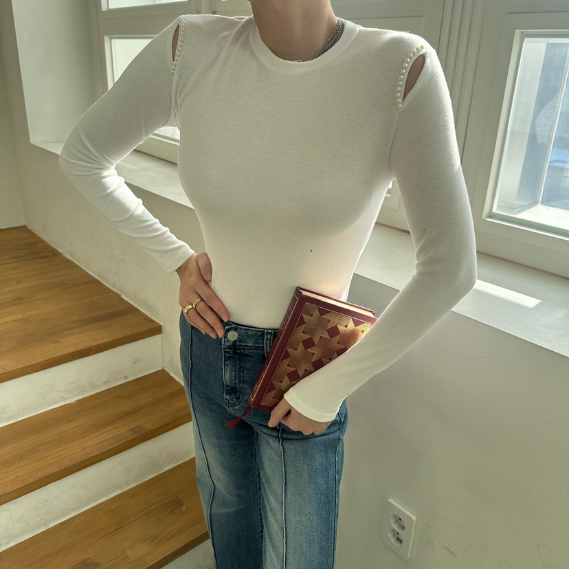 SOUIT東大門直郵女士新款推薦職業真品熱賣人氣休閑長袖T恤SOUIT by mabel-L長袖T恤