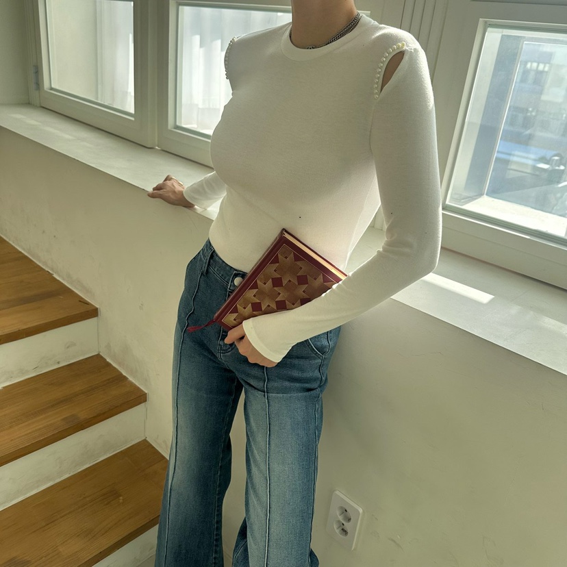 SOUIT東大門直郵女士新款推薦職業真品熱賣人氣休閑長袖T恤SOUIT by mabel-L長袖T恤