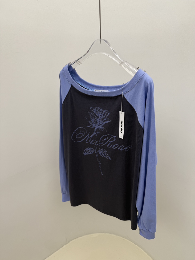 SEOLO東大門實拍女士新品真品時尚職業人氣休閑長袖T恤露肩Seolo seoul長袖T恤