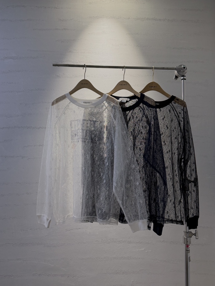 FRANC—L韓國直郵女裝新品時尚職業休閑襯衫蕾絲衫不含內搭FRANC襯衫/蕾絲衫