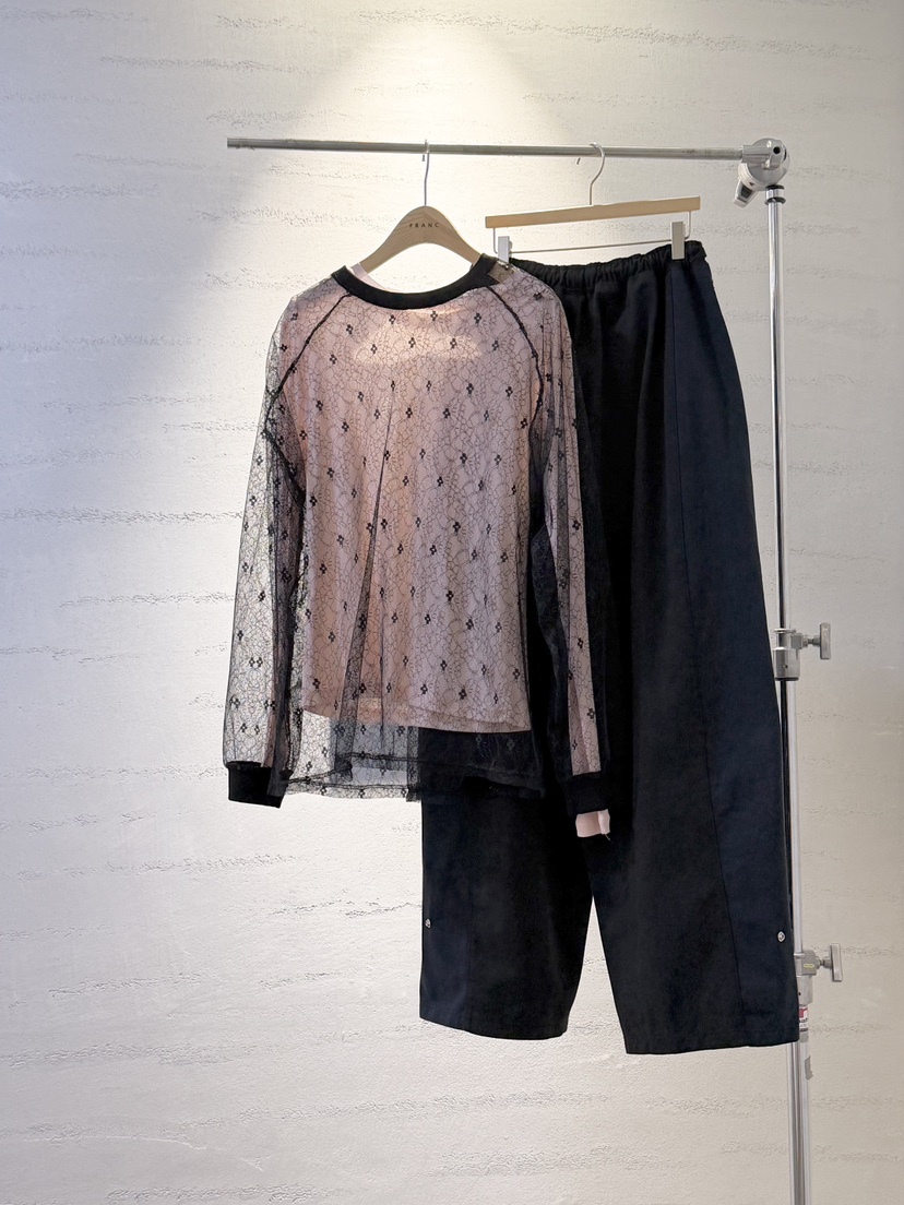 FRANC—L韓國直郵女裝新品時尚職業休閑襯衫蕾絲衫不含內搭FRANC襯衫/蕾絲衫