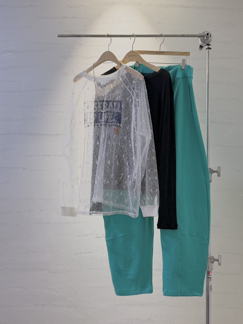 FRANC—L韓國直郵女裝新品時尚職業休閑襯衫蕾絲衫不含內搭FRANC襯衫/蕾絲衫