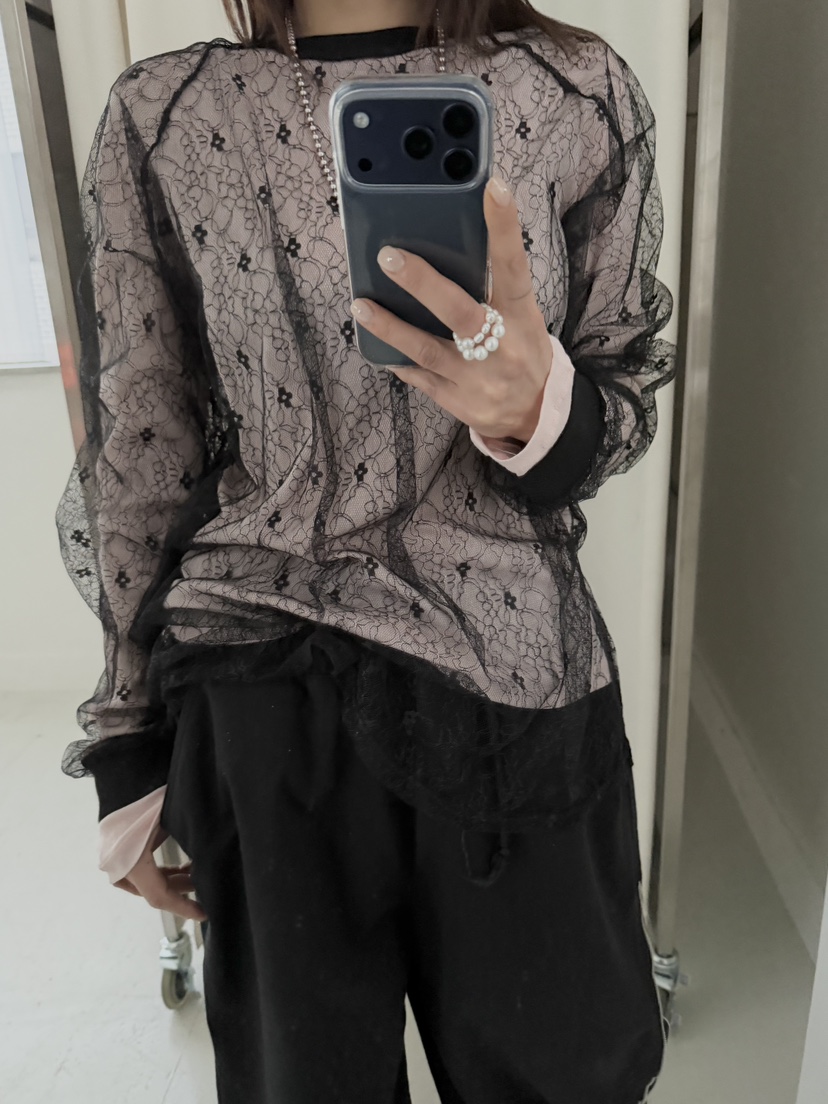 FRANC—L韓國直郵女裝新品時尚職業休閑襯衫蕾絲衫不含內搭FRANC襯衫/蕾絲衫