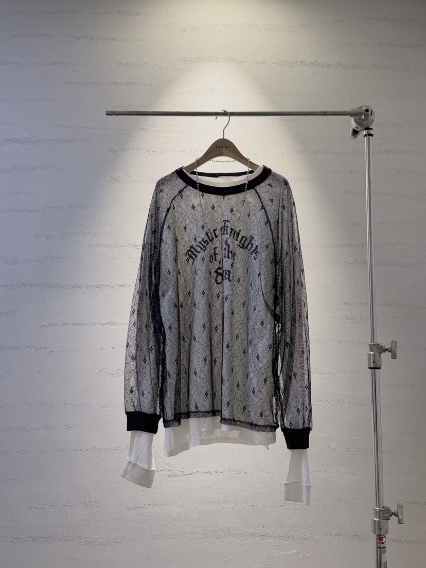 FRANC—L韓國直郵女裝新品時尚職業休閑襯衫蕾絲衫不含內搭FRANC襯衫/蕾絲衫圖色3