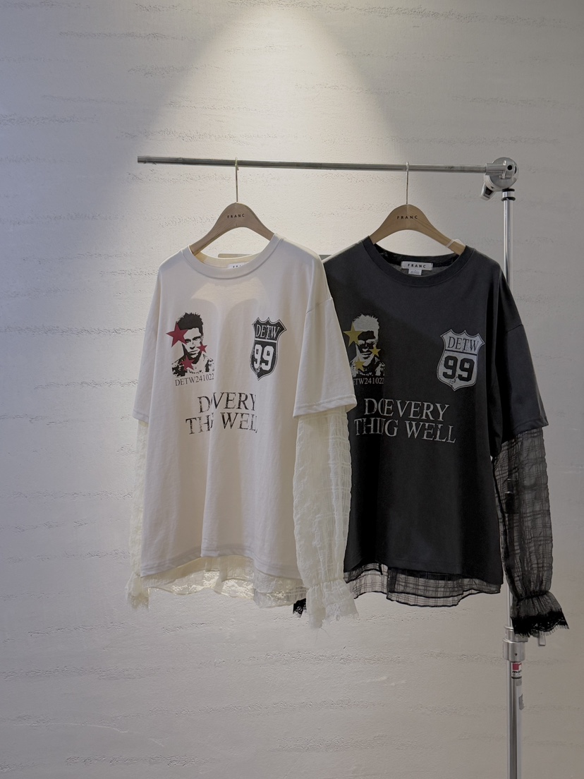 FRANC—L韓國代購女士新品人氣推薦熱賣職業長袖T恤假兩件FRANC長袖T恤