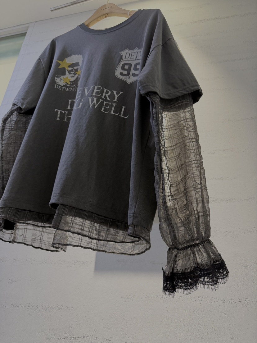 FRANC—L韓國代購女士新品人氣推薦熱賣職業長袖T恤假兩件FRANC長袖T恤