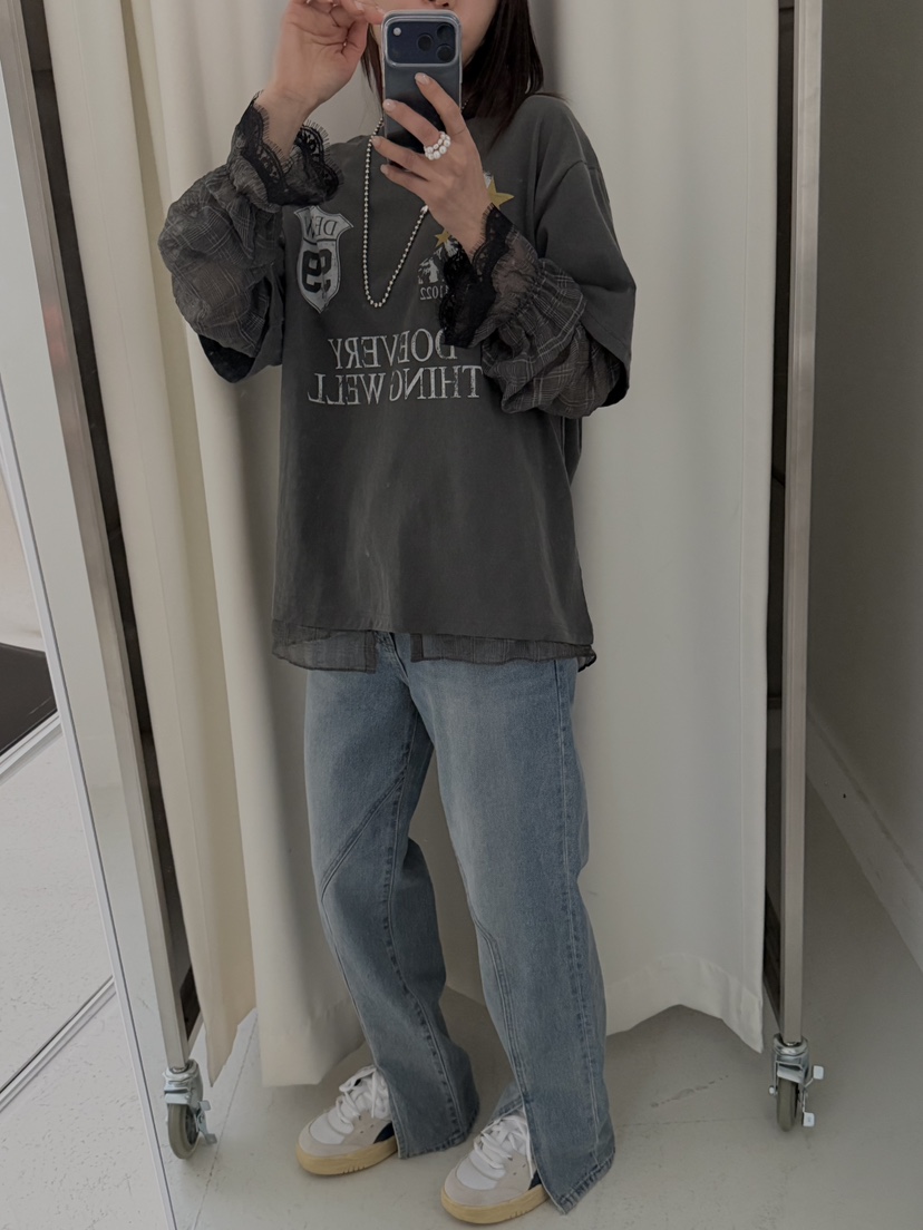 FRANC—L韓國代購女士新品人氣推薦熱賣職業長袖T恤假兩件FRANC長袖T恤