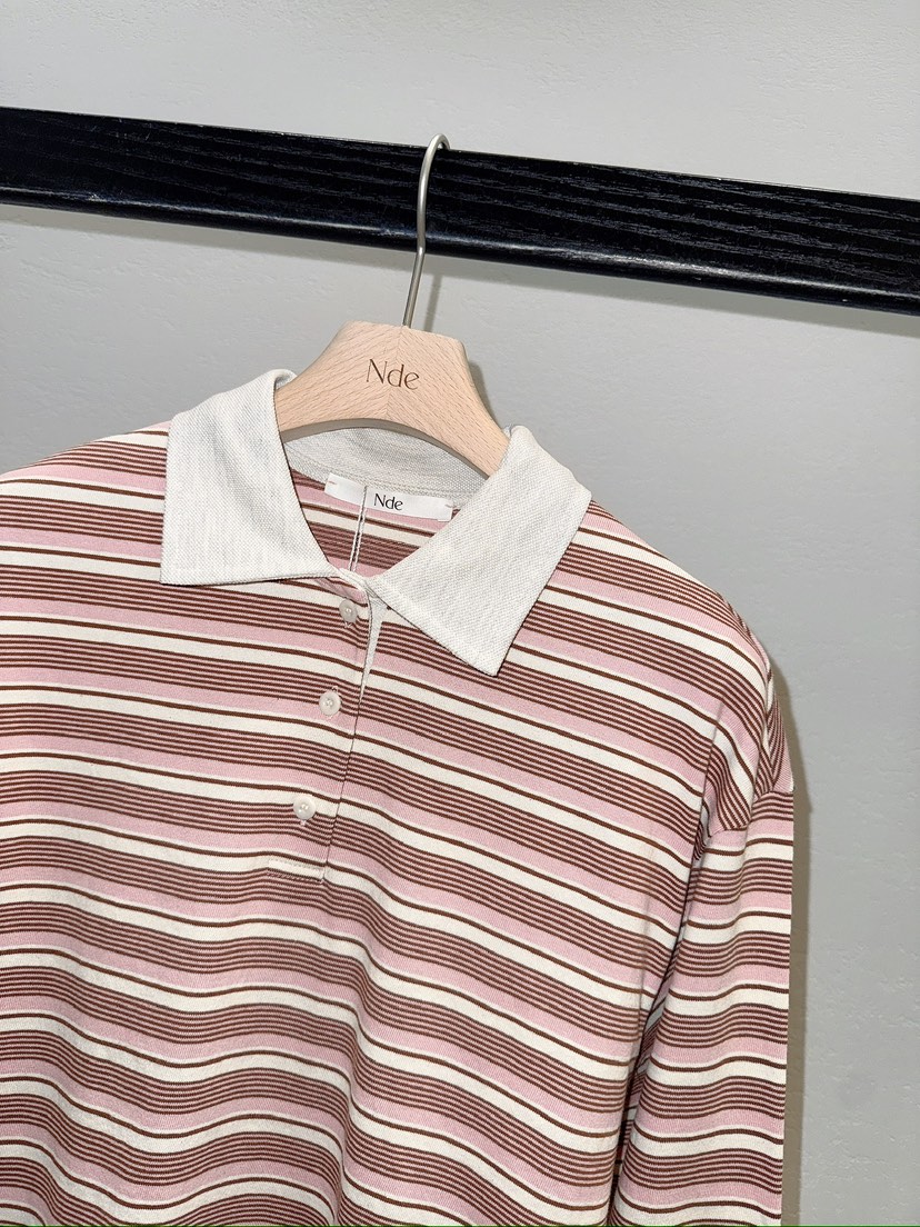 NDE韓國直郵女裝新品職業推薦時尚休閑人氣26春夏長袖T恤BOHEME_NDE長袖T恤