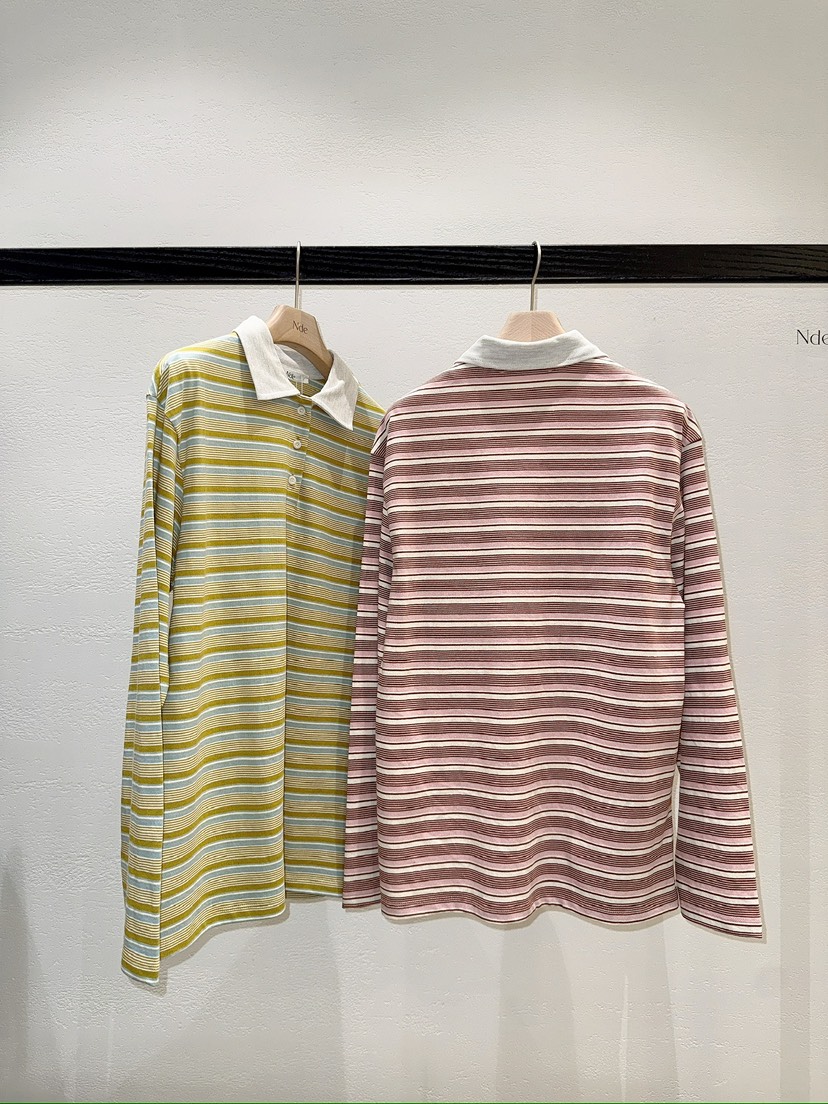 NDE韓國直郵女裝新品職業推薦時尚休閑人氣26春夏長袖T恤BOHEME_NDE長袖T恤