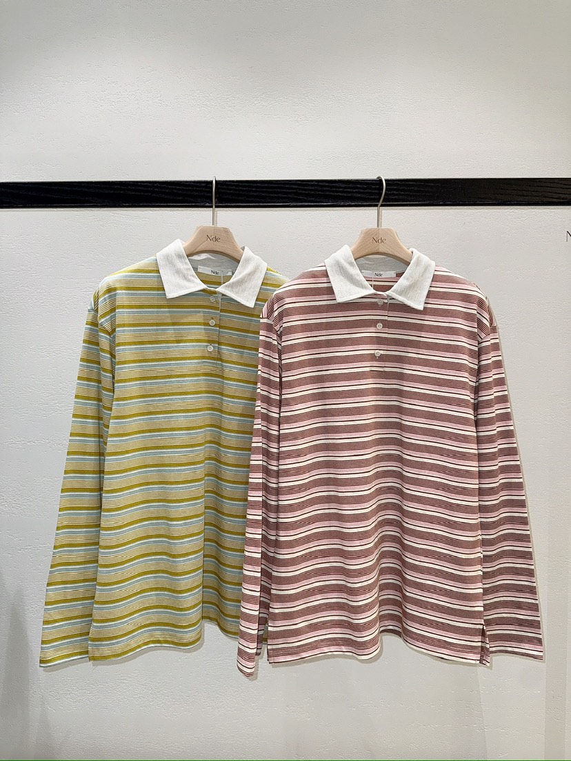 NDE韓國直郵女裝新品職業推薦時尚休閑人氣26春夏長袖T恤BOHEME_NDE長袖T恤