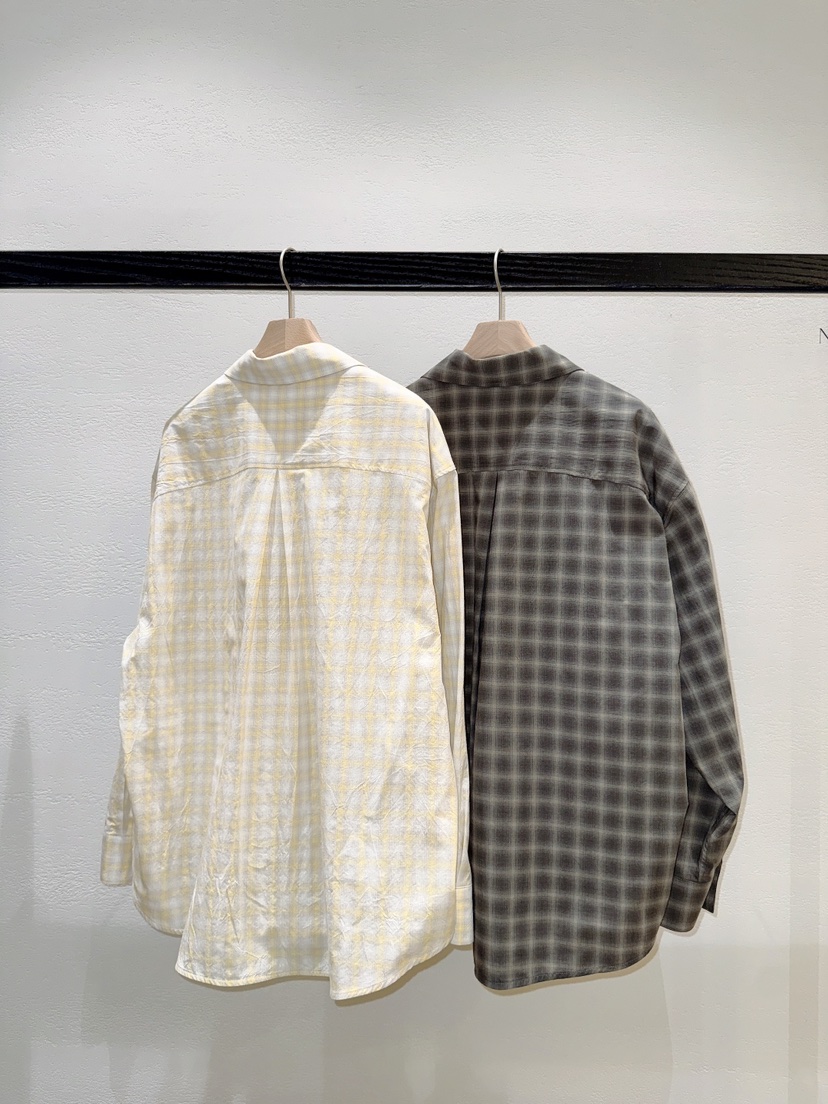 NDE東大門實拍女士新品休閑職業熱賣26春夏襯衫蕾絲衫格紋BOHEME_NDE襯衫/蕾絲衫