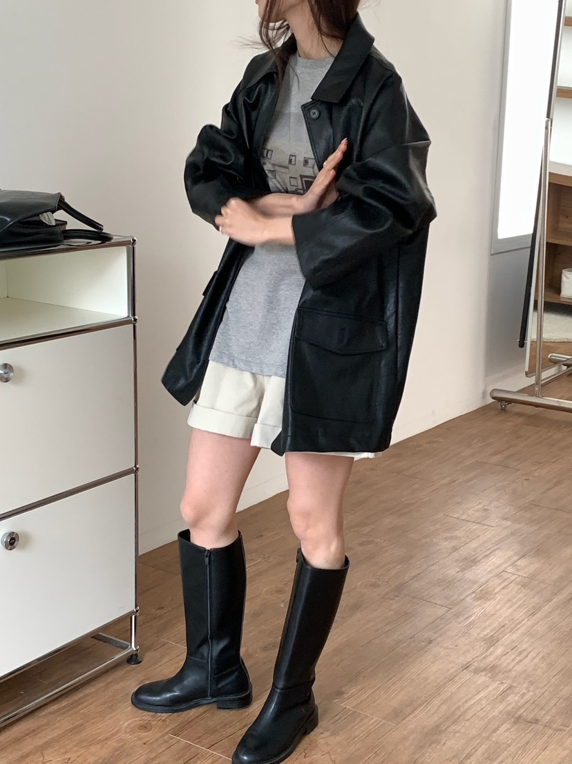 BLEECKER韓國直郵女士新品真品時尚推薦人氣熱賣夾克皮革BLEECKER夾克