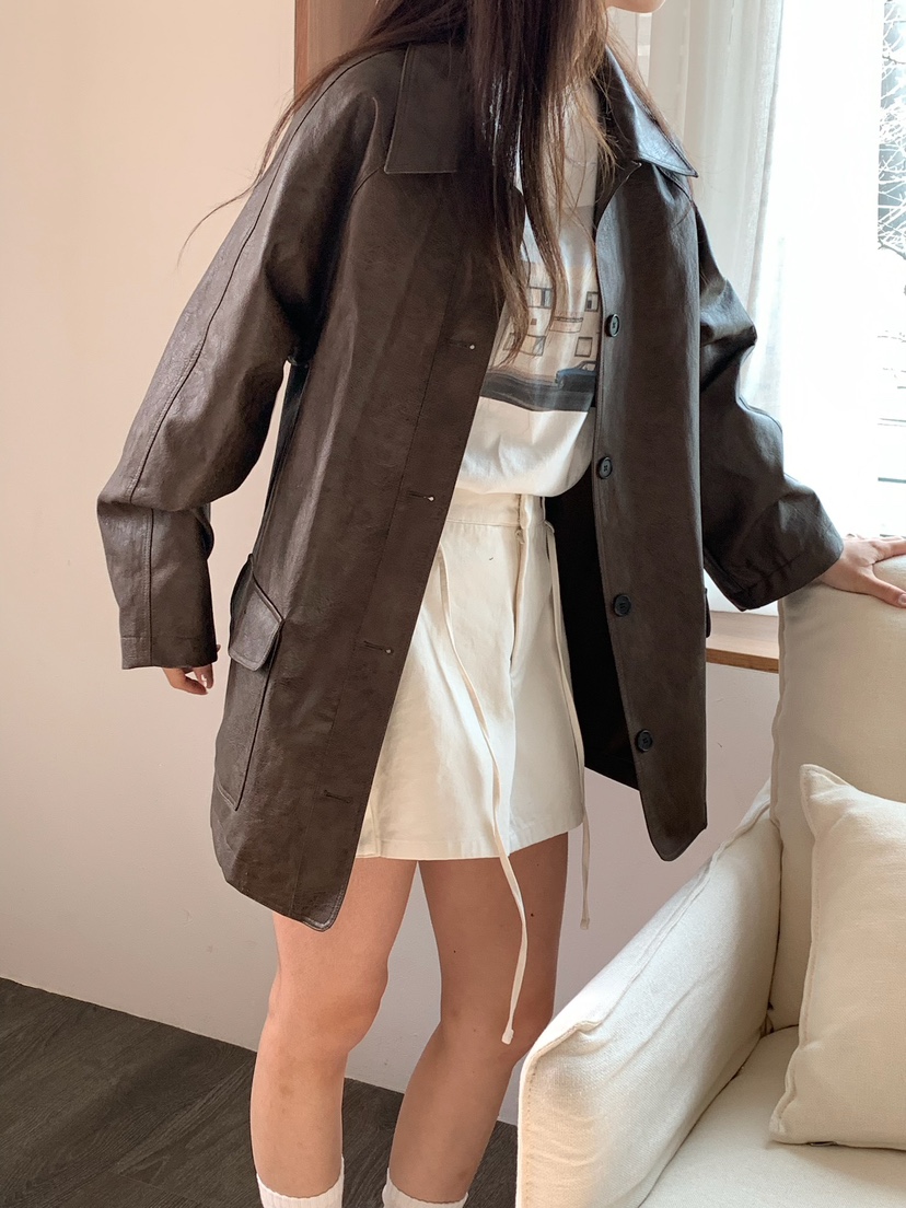 BLEECKER韓國直郵女士新品真品時尚推薦人氣熱賣夾克皮革BLEECKER夾克