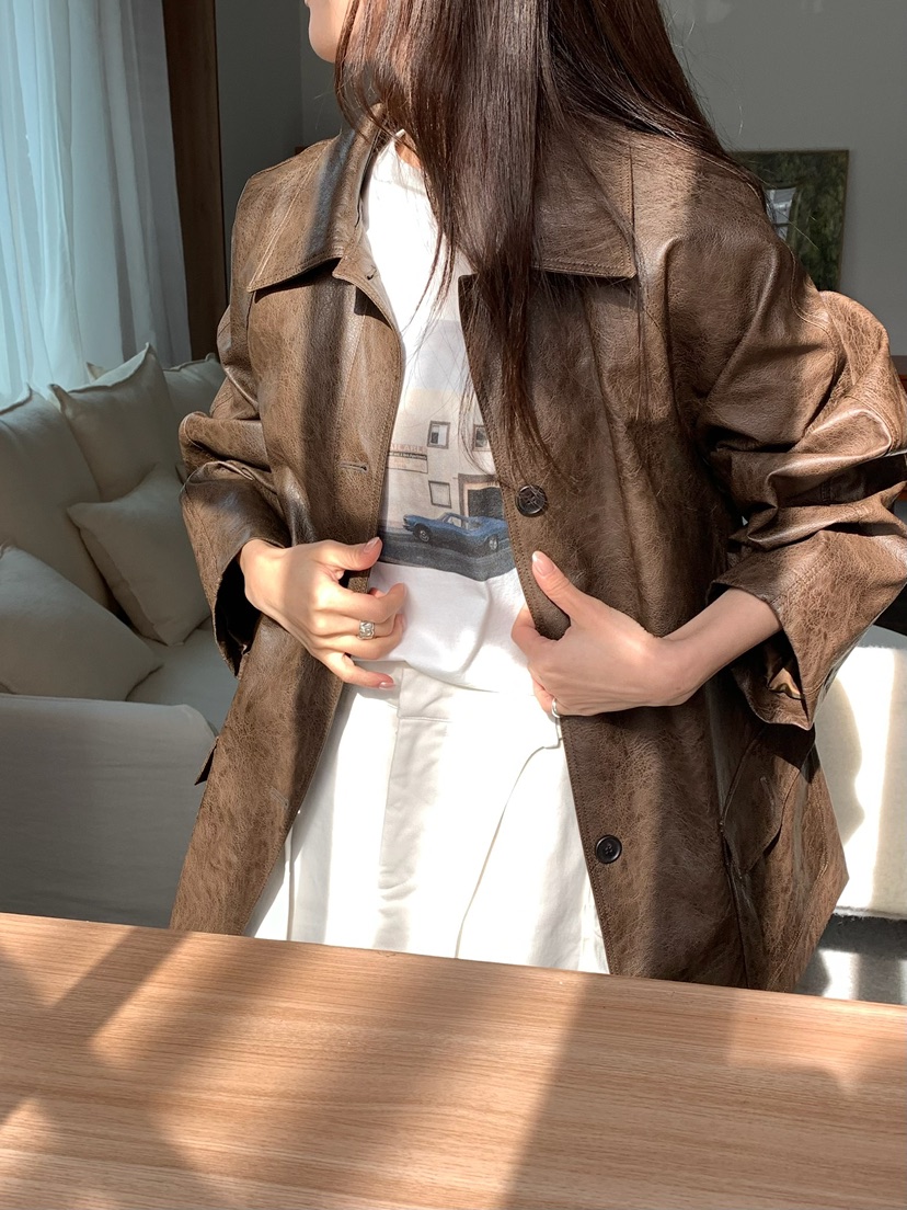 BLEECKER韓國直郵女士新品真品時尚推薦人氣熱賣夾克皮革BLEECKER夾克