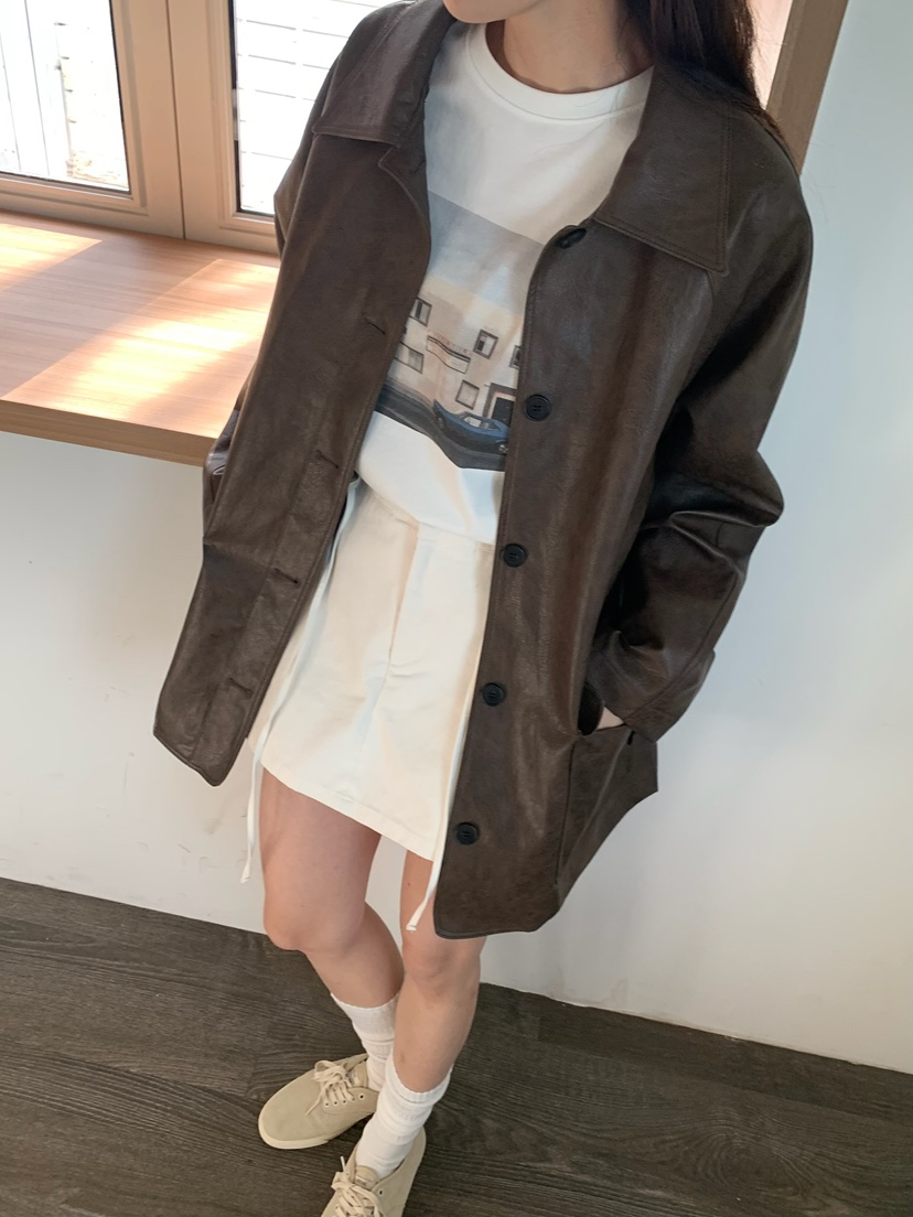 BLEECKER韓國直郵女士新品真品時尚推薦人氣熱賣夾克皮革BLEECKER夾克