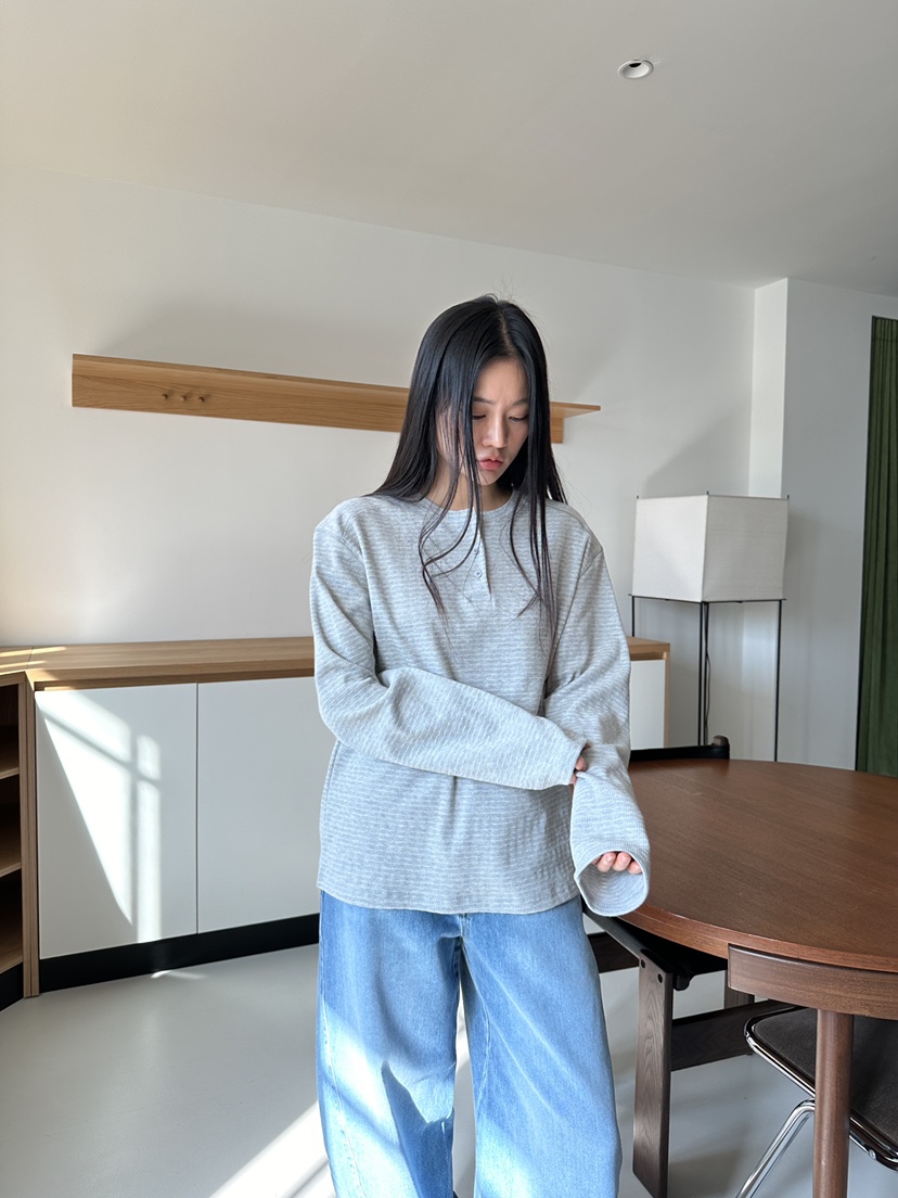 NDE東大門實拍女士新品26春夏休閑人氣推薦熱賣時尚長袖T恤BOHEME_NDE長袖T恤