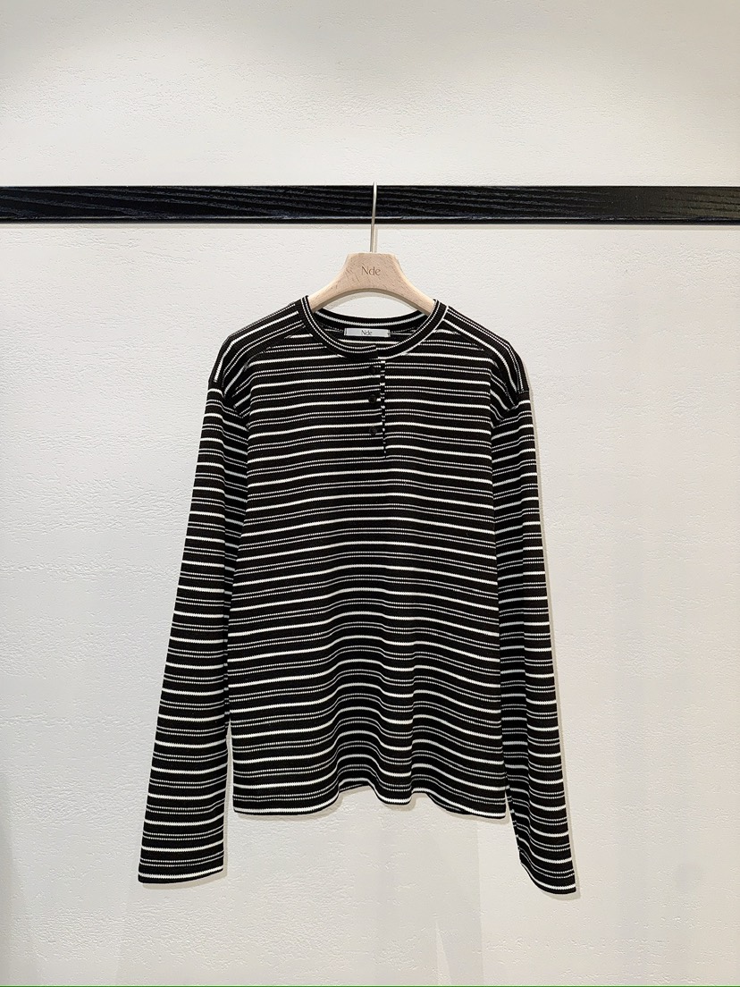 NDE東大門代購女裝新品熱賣人氣26春夏職業真品時尚長袖T恤BOHEME_NDE長袖T恤圖色2