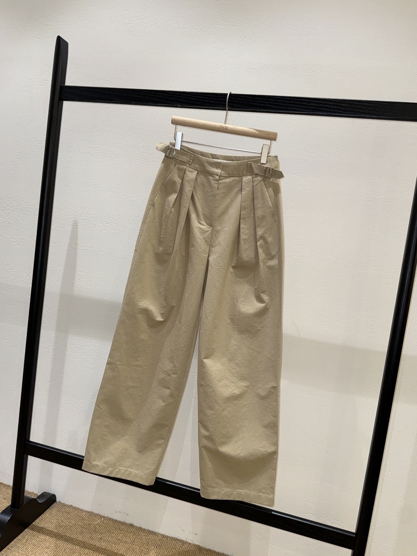 NDE東大門代購女裝新款26春夏人氣時尚真品職業休閑褲褶裥BOHEME_NDE休閑褲圖色2