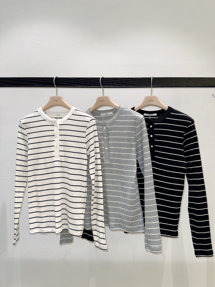 NDE東大門代購女裝新款休閑真品時尚推薦職業長袖T恤鏤空BOHEME_NDE長袖T恤