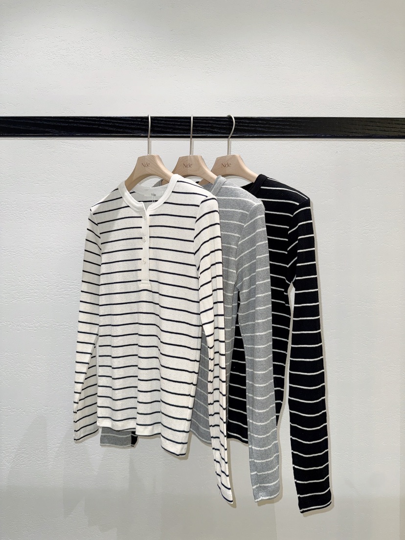 NDE東大門代購女裝新款休閑真品時尚推薦職業長袖T恤鏤空BOHEME_NDE長袖T恤