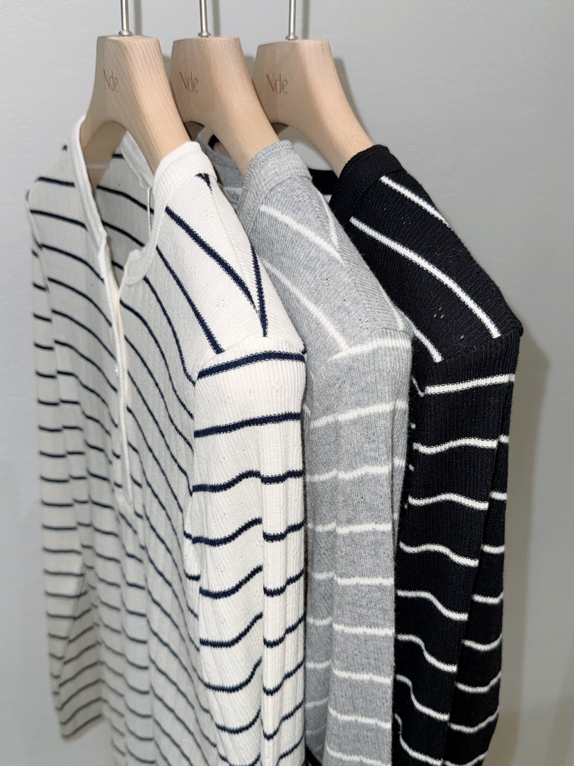 NDE東大門代購女裝新款休閑真品時尚推薦職業長袖T恤鏤空BOHEME_NDE長袖T恤