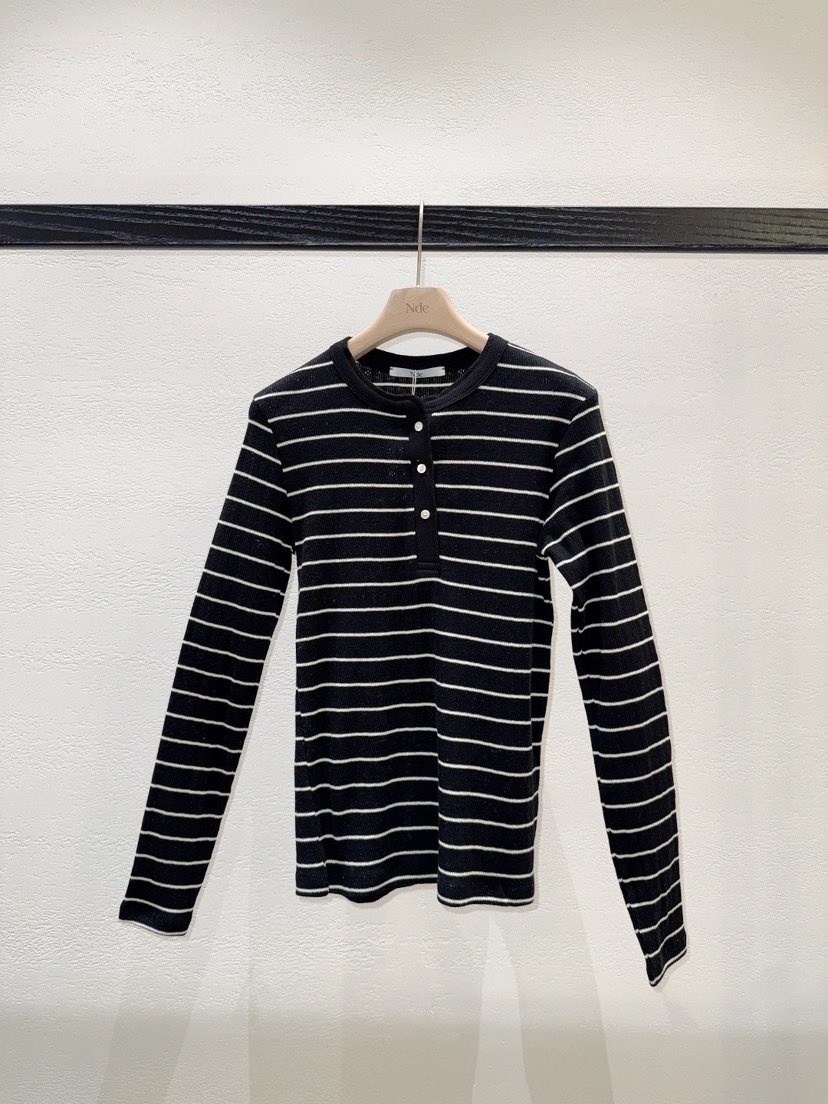 NDE東大門代購女裝新款休閑真品時尚推薦職業長袖T恤鏤空BOHEME_NDE長袖T恤圖色3