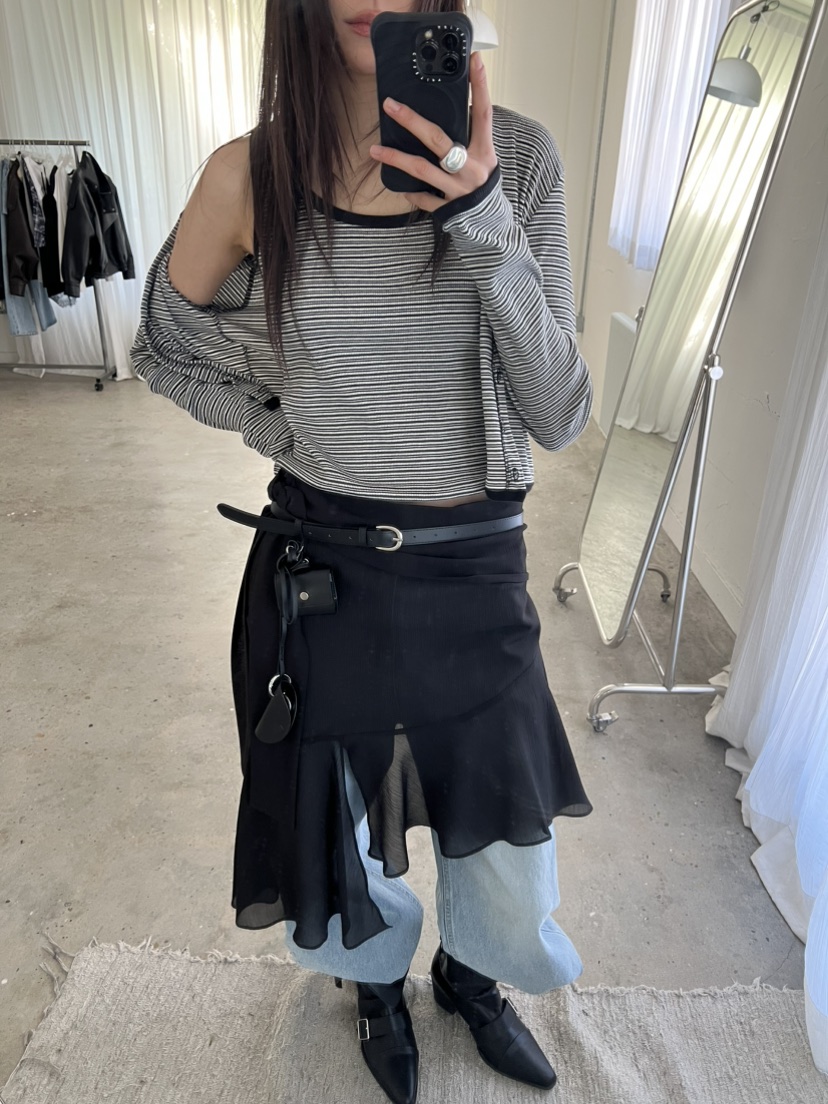 NOVUS東大門代購女裝新款職業時尚26春夏套裝套裝開衫條紋NOVUS套裝