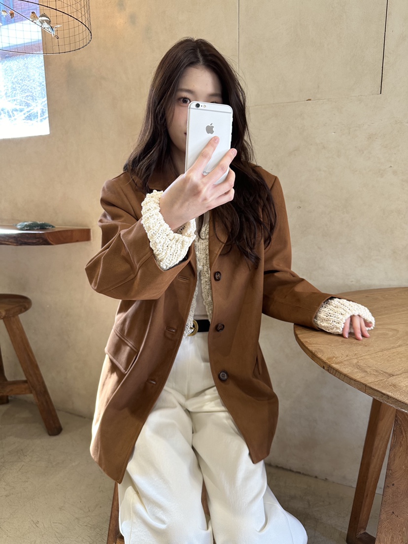 ERUME東大門實拍女士新款熱賣時尚26春夏人氣真品夾克絨面革ERUME夾克