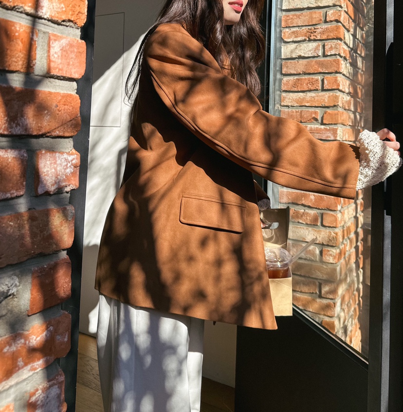 ERUME東大門實拍女士新款熱賣時尚26春夏人氣真品夾克絨面革ERUME夾克