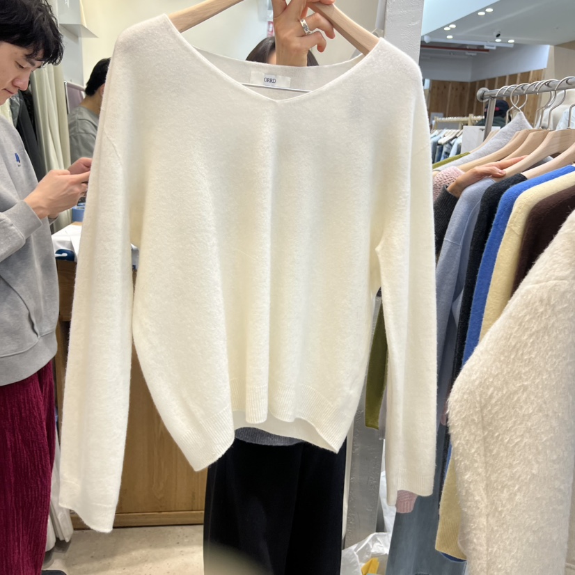 ORRD東大門代購女裝新款休閑人氣職業時尚26春夏針織衫V領ORRD針織衫圖色2