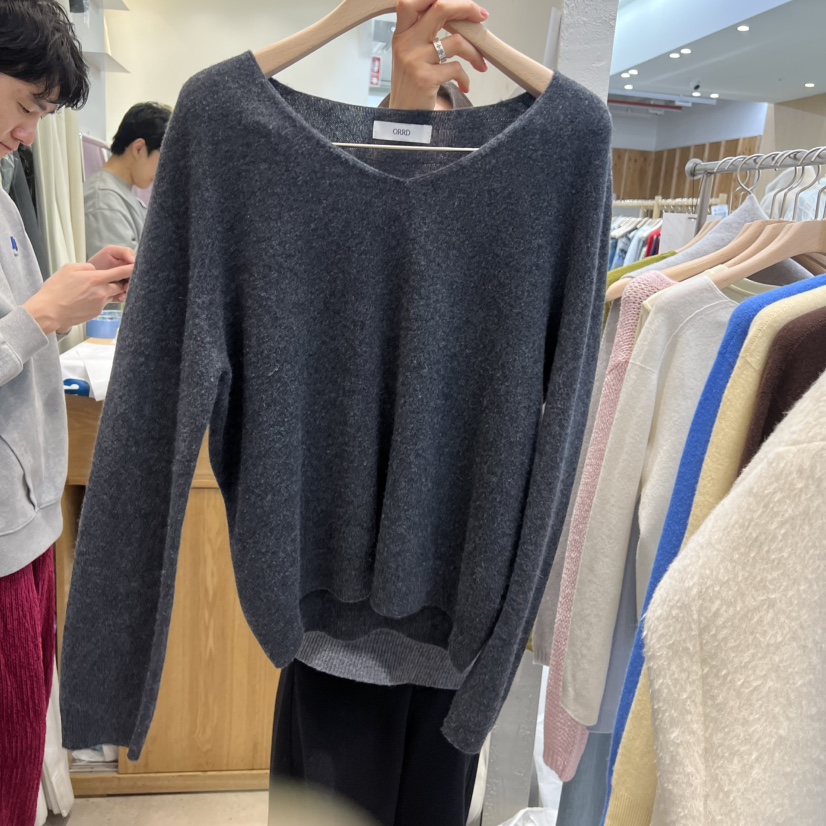 ORRD東大門代購女裝新款休閑人氣職業時尚26春夏針織衫V領ORRD針織衫圖色3