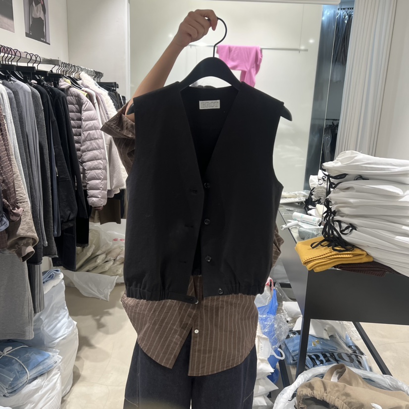 BROT東大門實拍女裝新品真品推薦熱賣休閑職業馬甲紐扣背心BROT馬甲圖色2