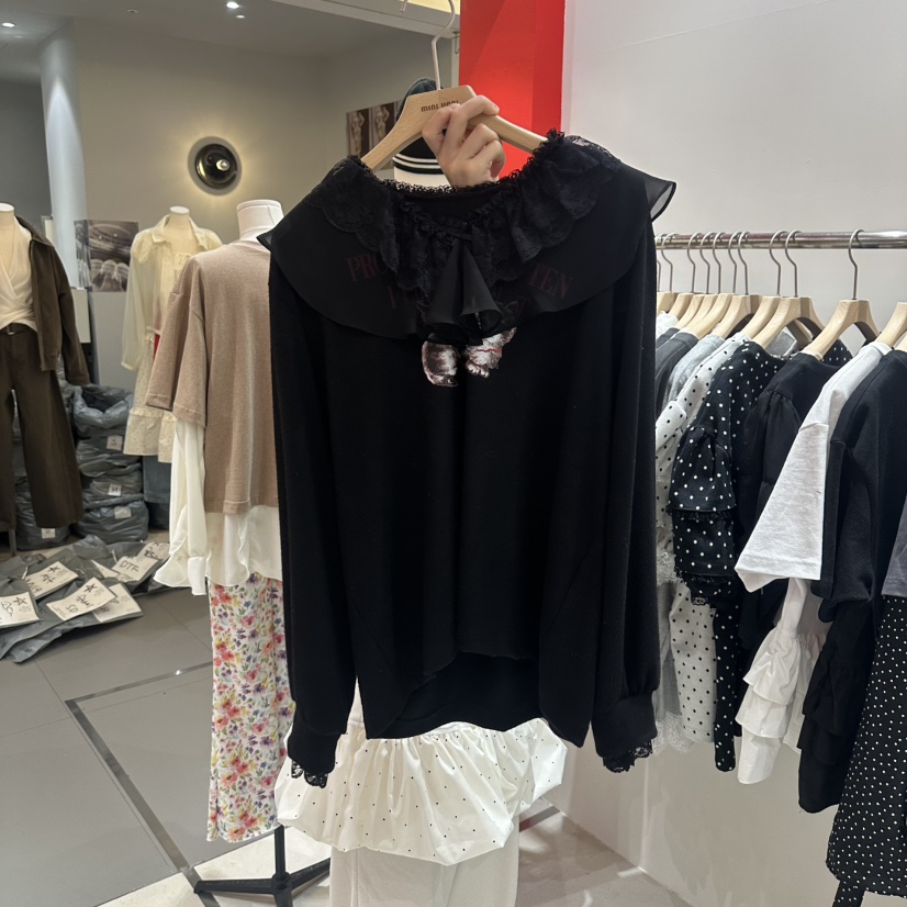 MINI UNNI韓國代購女裝新品時尚人氣職業熱賣推薦長袖T恤MINI UNNI長袖T恤圖色3