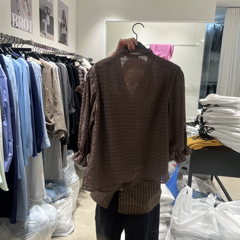 BROT東大門直郵女裝新品時尚真品休閑職業推薦襯衫蕾絲衫BROT襯衫/蕾絲衫