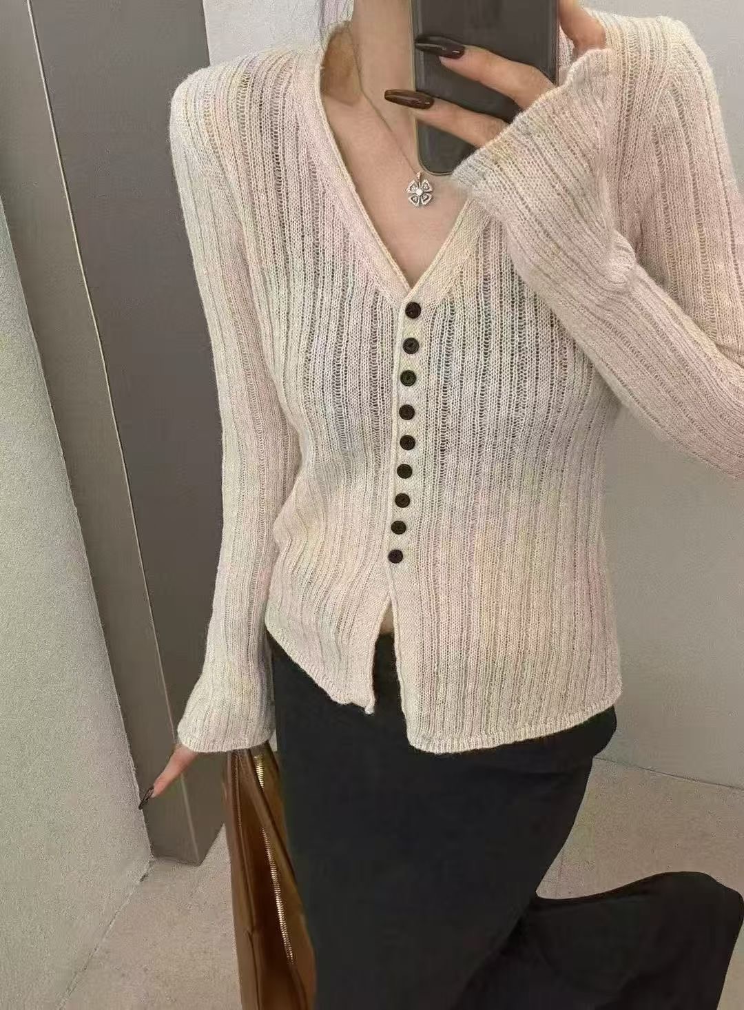 HIT東大門實拍女裝新款休閑職業真品熱賣推薦時尚26春夏針織衫HIT針織衫圖色1