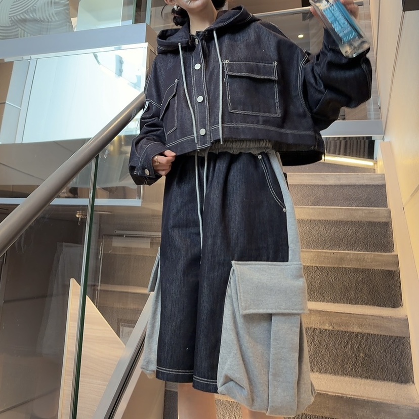 PALETTE-Q東大門實拍女士新品時尚熱賣26春季休閑夾克連帽PALETTE-Q夾克