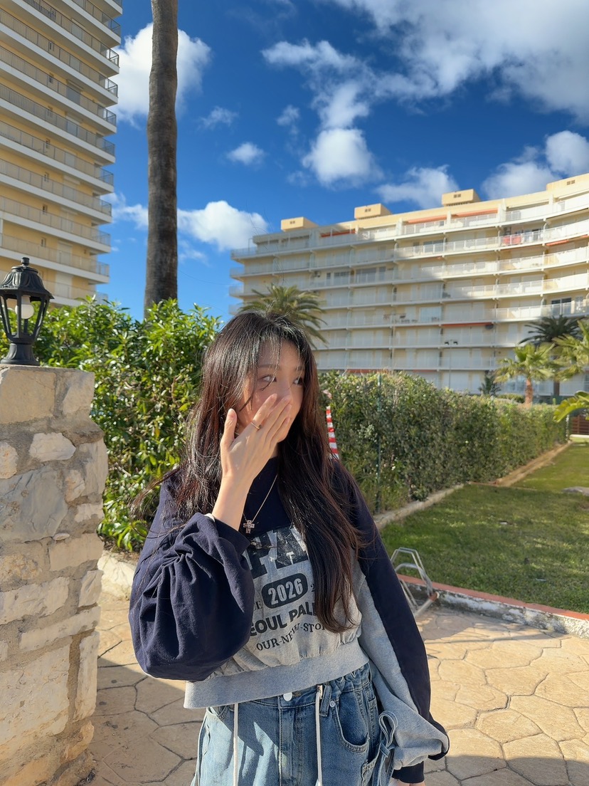 PALETTE-Q韓國代購女裝新款休閑熱賣人氣推薦職業衛衣短款PALETTE-Q衛衣