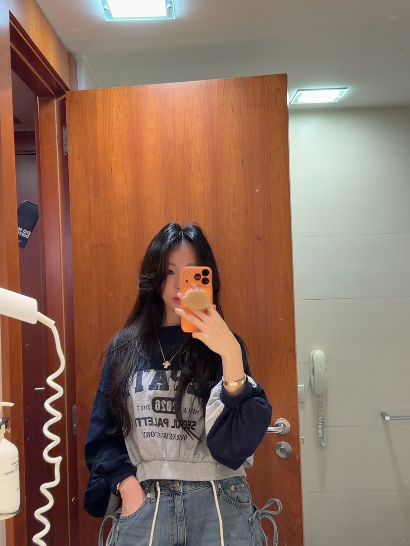 PALETTE-Q韓國代購女裝新款休閑熱賣人氣推薦職業衛衣短款PALETTE-Q衛衣