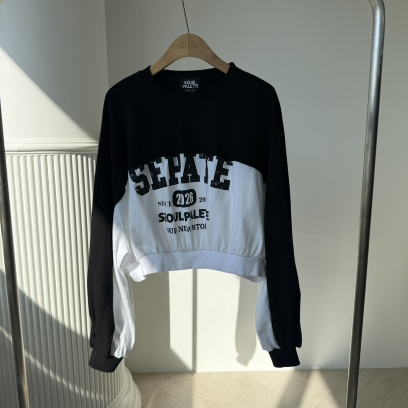 PALETTE-Q韓國代購女裝新款休閑熱賣人氣推薦職業衛衣短款PALETTE-Q衛衣圖色1