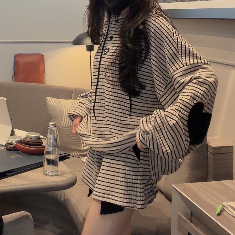 PALETTE-Q東大門代購女士新款休閑時尚熱賣26春季長袖T恤兜帽PALETTE-Q長袖T恤