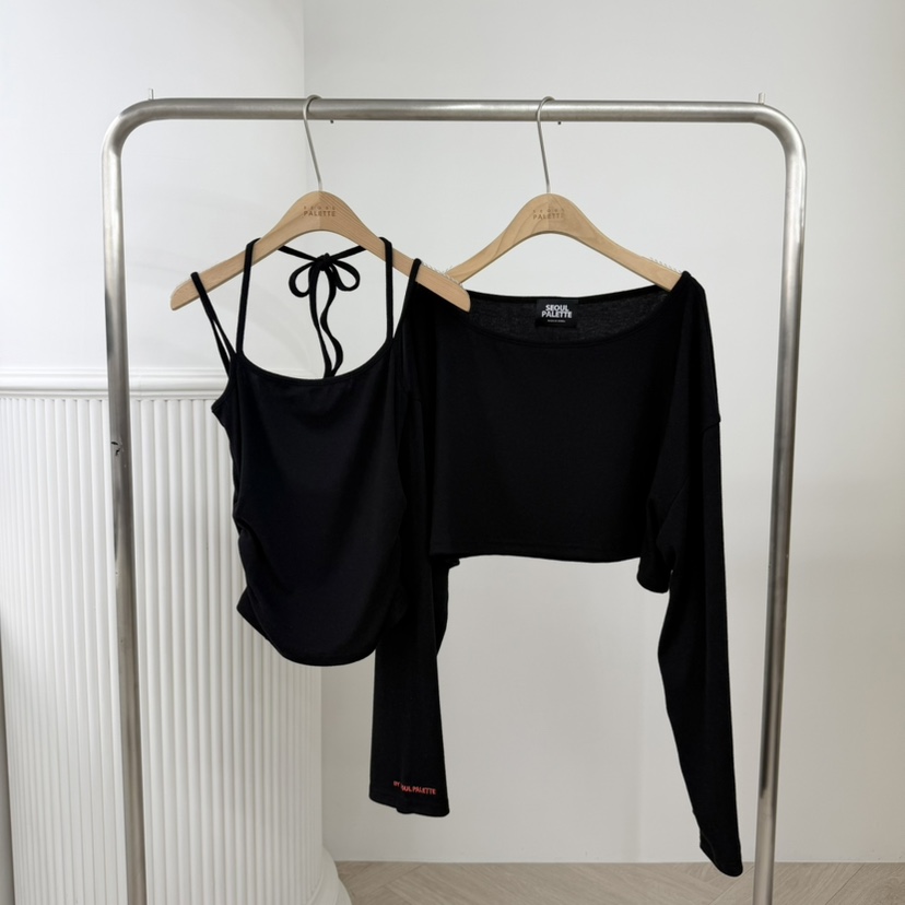 PALETTE-Q韓國代購女士新品休閑職業時尚推薦套裝套裝露肩PALETTE-Q套裝