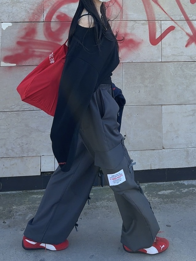 PALETTE-Q東大門代購女士新品26春季休閑時尚休閑褲工裝PALETTE-Q休閑褲