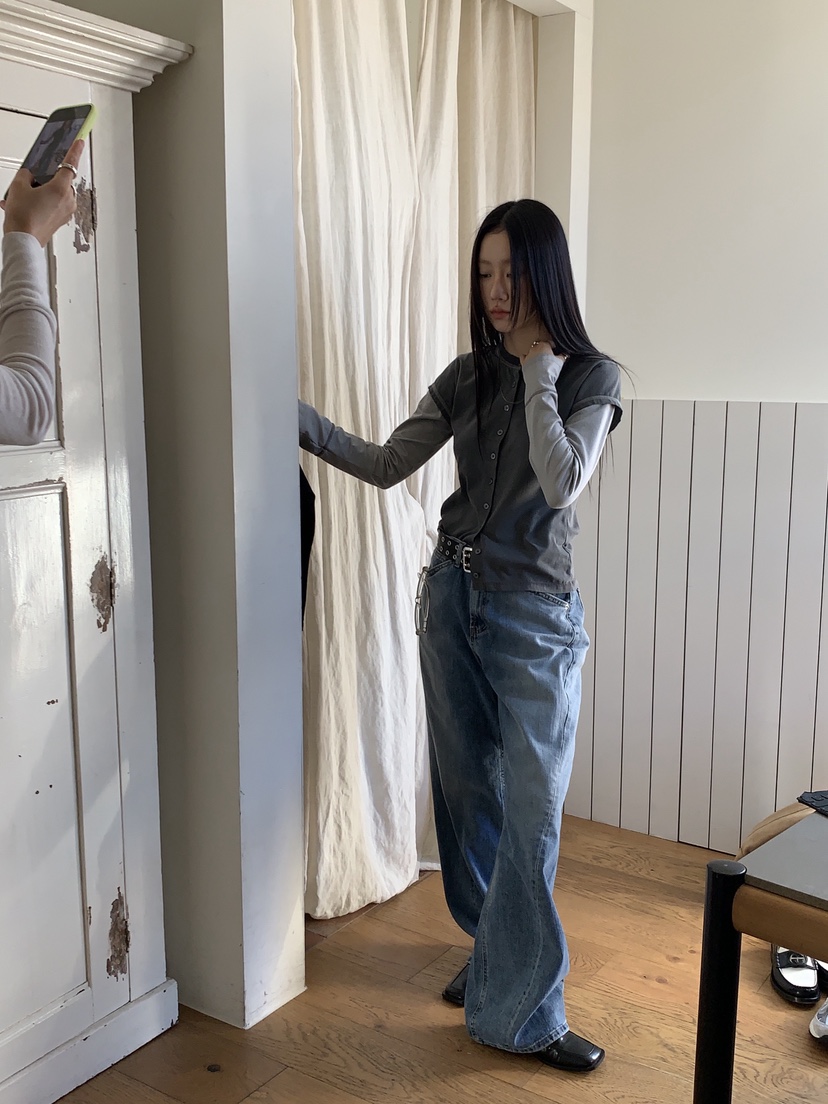 SUNDER MARKET東大門實拍女裝新款26春季休閑T恤不含內搭SUNDER MARKETT恤