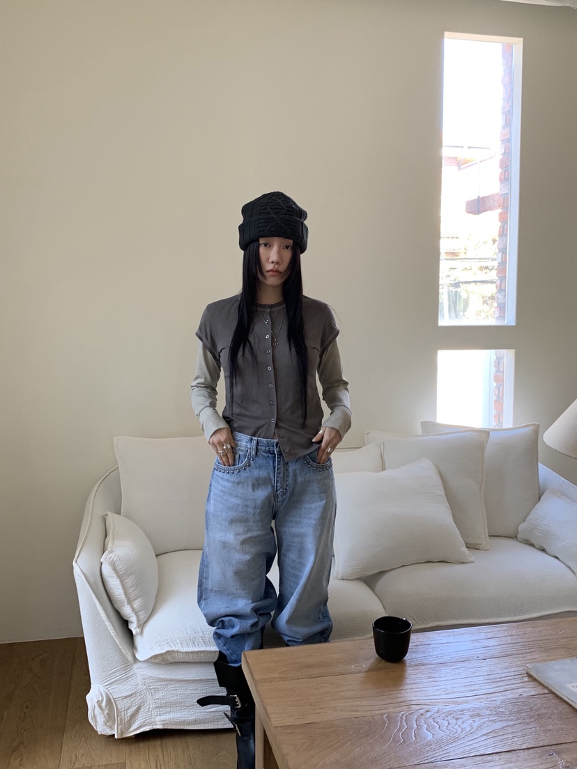 SUNDER MARKET東大門實拍女裝新款26春季休閑T恤不含內搭SUNDER MARKETT恤