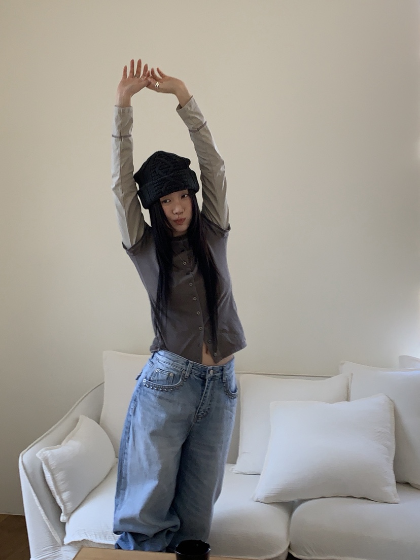 SUNDER MARKET東大門實拍女裝新款26春季休閑T恤不含內搭SUNDER MARKETT恤