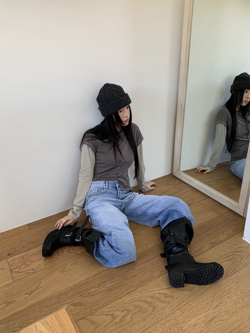 SUNDER MARKET東大門實拍女裝新款26春季休閑T恤不含內搭SUNDER MARKETT恤