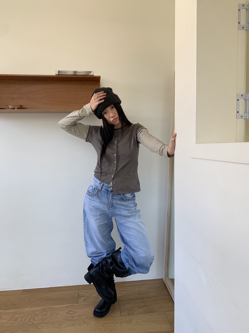 SUNDER MARKET東大門實拍女裝新款26春季休閑T恤不含內搭SUNDER MARKETT恤