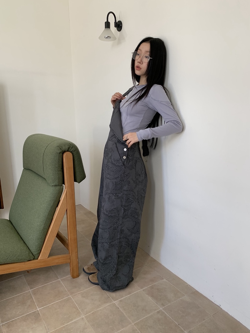 SUNDER MARKET東大門代購女士新品26春季休閑人氣背帶褲SUNDER MARKET背帶褲